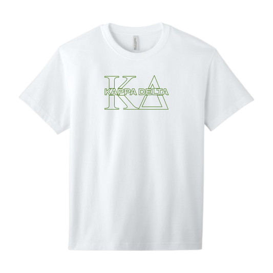 Kappa Delta, Split Greek Letters Tee - Sorority