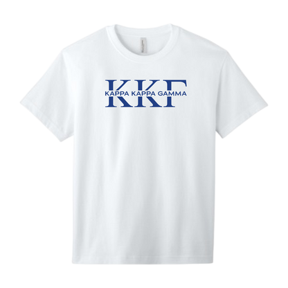 Kappa Kappa Gamma, Split Greek Letters Tee - Sorority