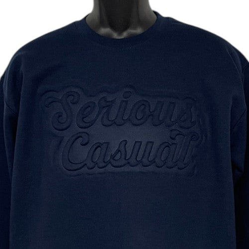 Embossed Script Crewneck - Serious Casual