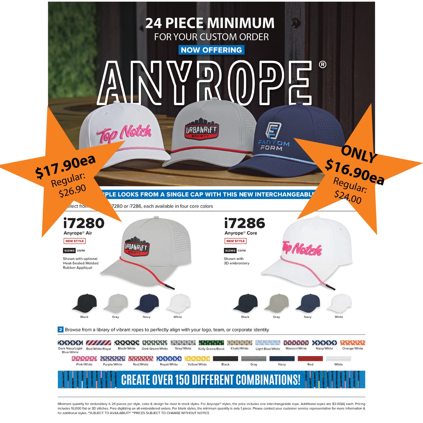 Cap America Anyrope Custom Hats