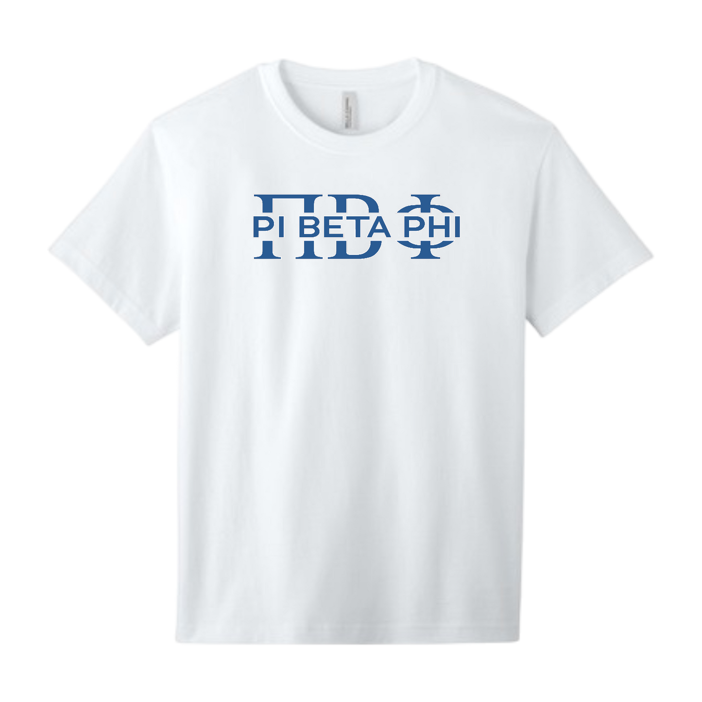 Pi Beta Phi, Split Greek Letters Tee - Sorority