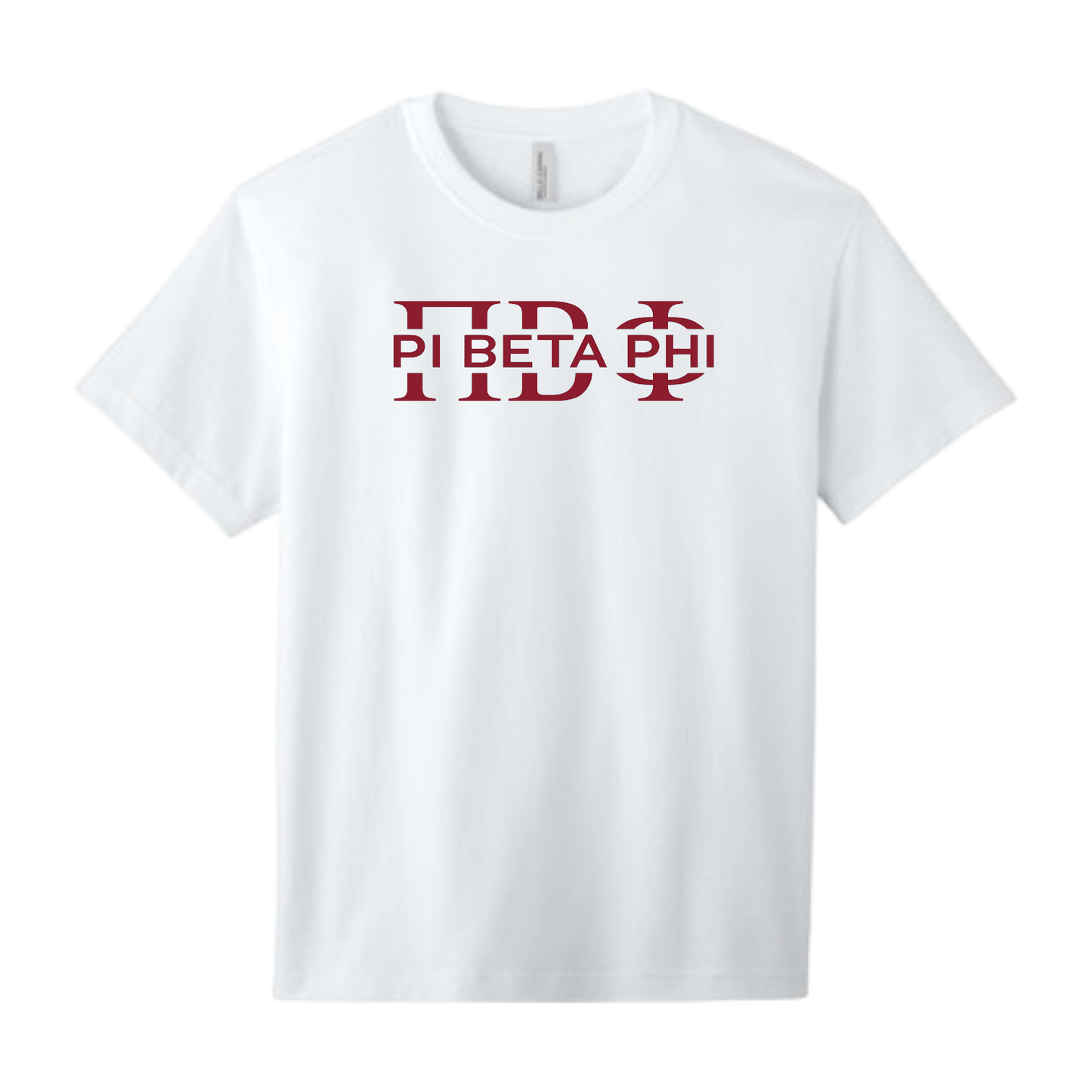Pi Beta Phi, Split Greek Letters Tee - Sorority