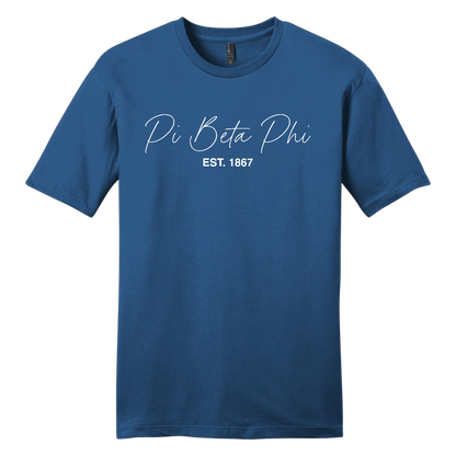 Pi Beta Phi, Script Est. Tee - Sorority