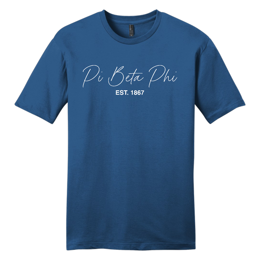 Pi Beta Phi, Script Est. Tee - Sorority