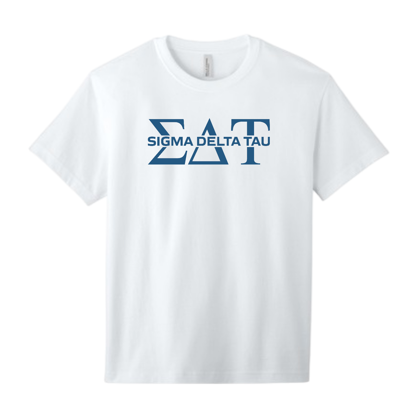 Sigma Delta Tau, Split Greek Letters Tee - Sorority