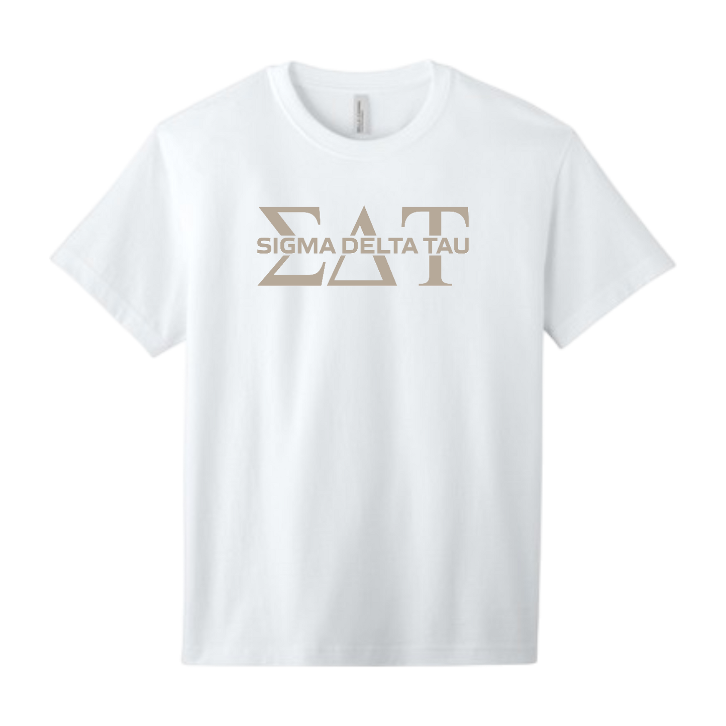Sigma Delta Tau, Split Greek Letters Tee - Sorority