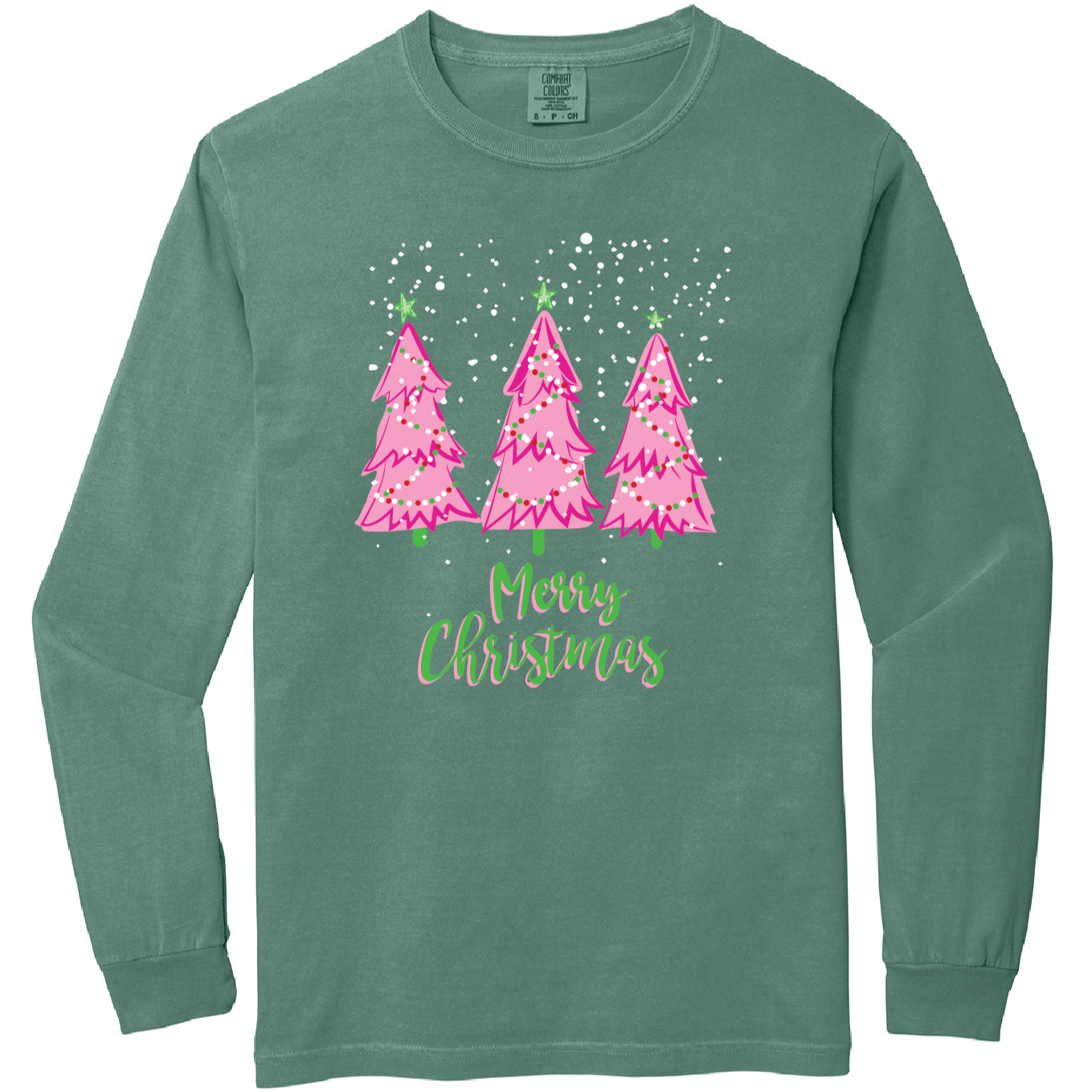 Christmas Tree Long Sleeve Tee, Comfort Colors - Serious Casual