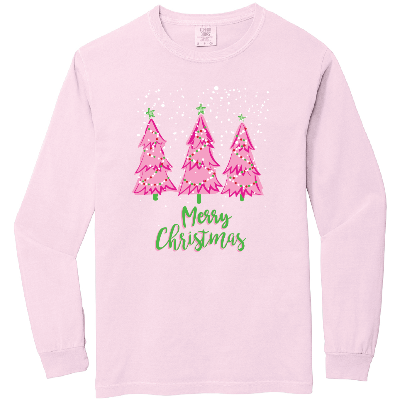 Christmas Tree Long Sleeve Tee, Comfort Colors - Serious Casual