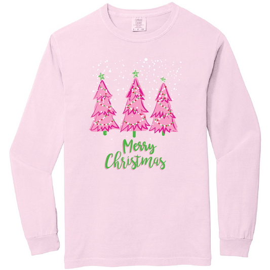 Christmas Tree Long Sleeve Tee, Comfort Colors - Serious Casual