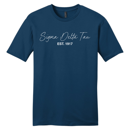 Sigma Delta Tau, Script Est. Tee - Sorority