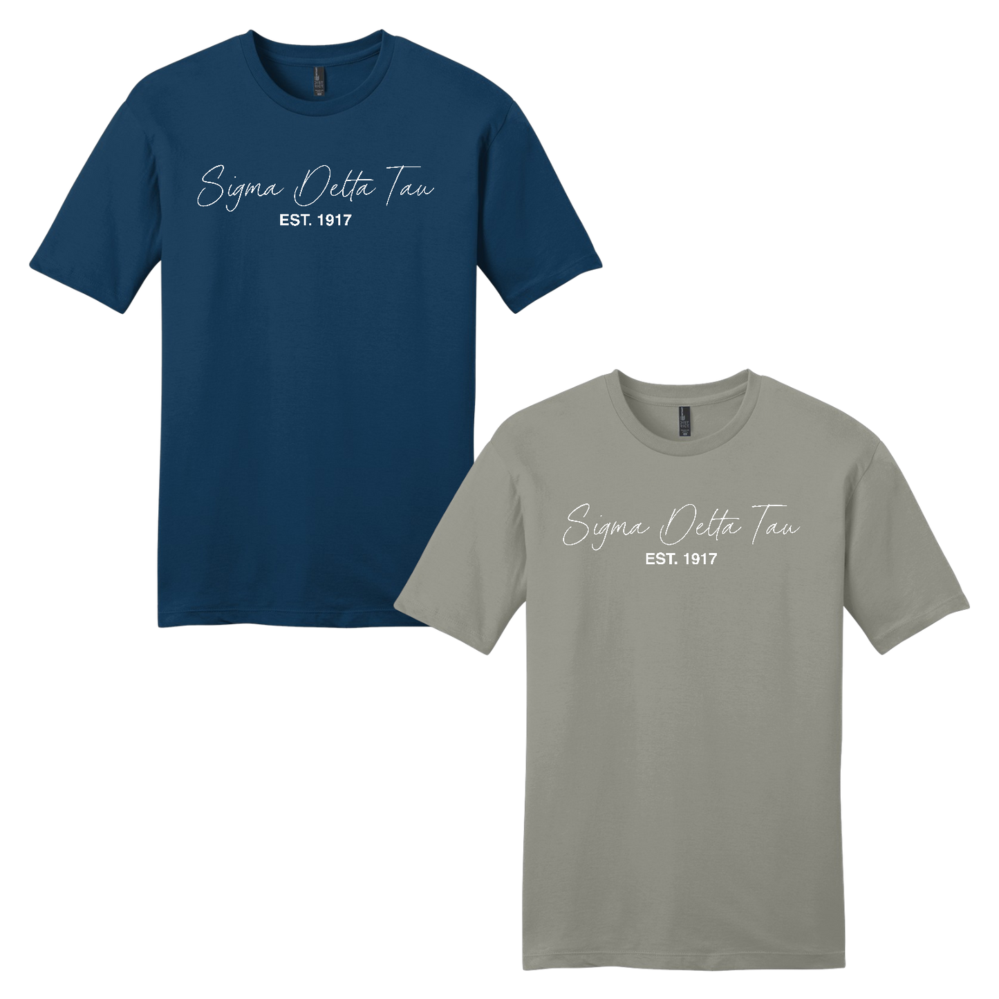 Sigma Delta Tau, Script Est. Tee - Sorority