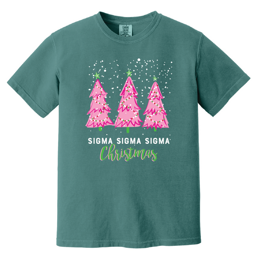 Christmas Tree Short Sleeve Tee, Comfort Colors