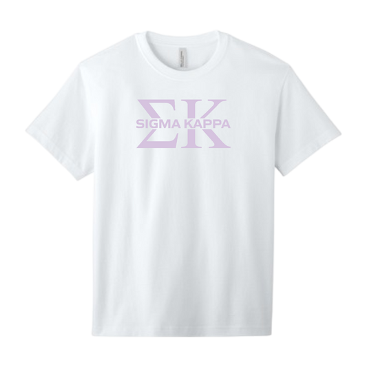 Sigma Kappa, Split Greek Letters Tee - Sorority