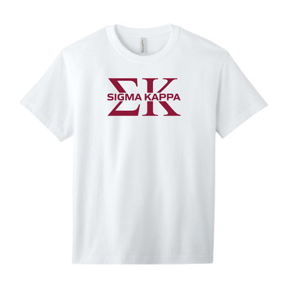 Sigma Kappa, Split Greek Letters Tee - Sorority