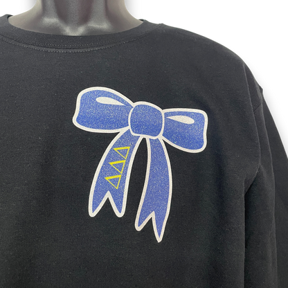 Delta Delta Delta, Glitter Bow - Sorority