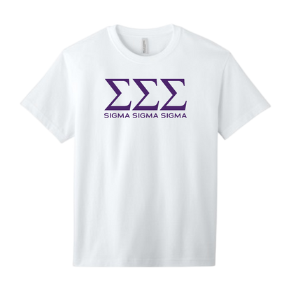 Sigma Sigma Sigma, Greek Letters Tee - Sorority