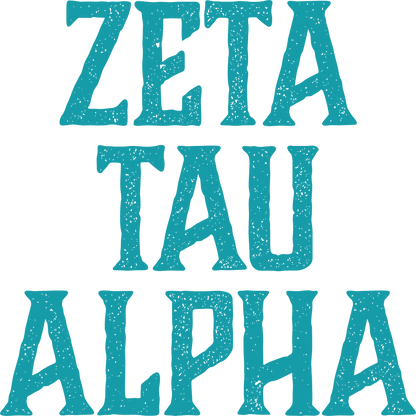 Zeta Tau Alpha, Full Name with Texture - Sorority