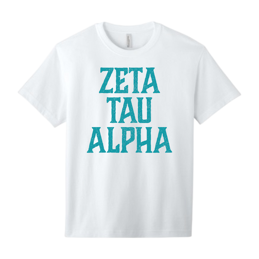 Zeta Tau Alpha, Full Name with Texture - Sorority