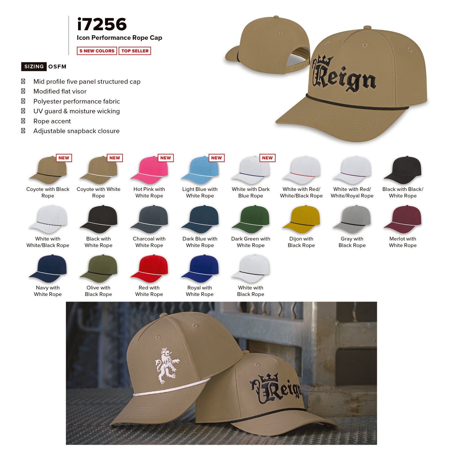 Cap America Icon Performance Rope Cap, No Color Variants